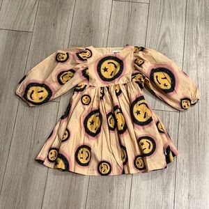 Molo Kids Caly Space Happy AOP Smiley Face Dress 4T